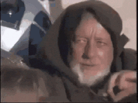 August doing a Jedi hand wave