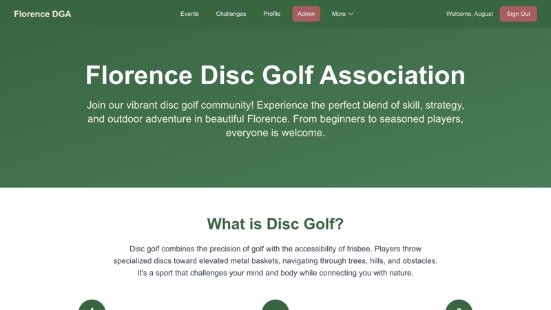 Disc golf app technical overview